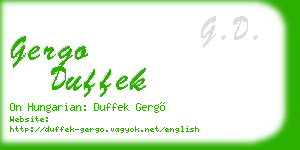 gergo duffek business card